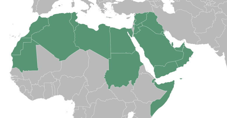 تقسيم الوطن العربي بعد الحرب العالمية 2000px-Arab_World_Green.svg_-780x405