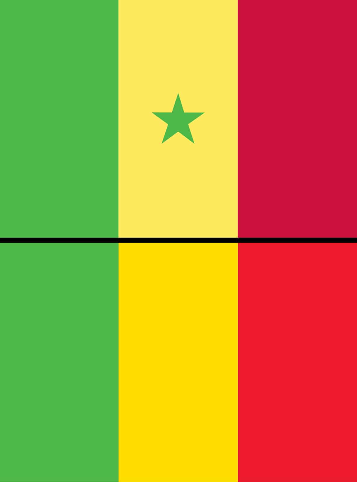 السنغال ومالي من أعلام الدول المتشابهة
