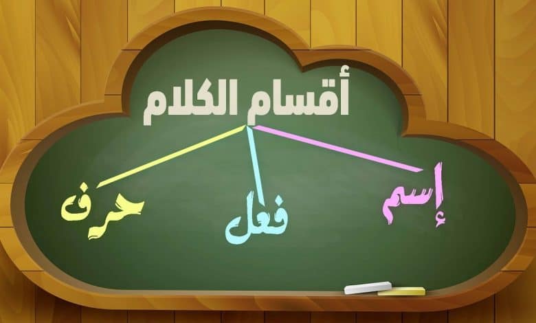 أقسام الكلام في اللغة العربية