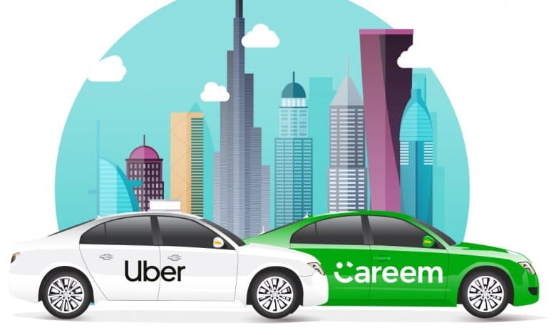 العمل مع أوبر وكريم