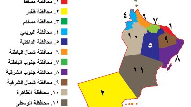 كم عدد محافظات سلطنة عمان بالترتيب