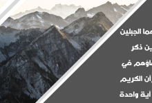 ما هما الجبلين اللذين ذكر أسماؤهم في القرآن الكريم في آية واحدة